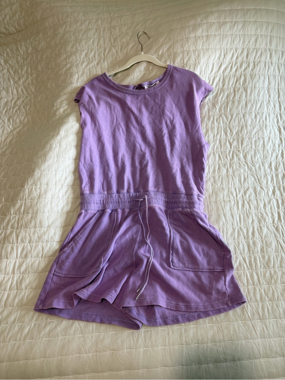 Lavender Knit Romper Dress -